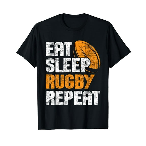 Eat Sleep Rugby Repeat - Rugby Player Coach Sports Lover T-Shirt