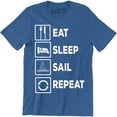 thumbnail image 1 of Eat Sleep Sail Repeat Funny Sailing Boat Yacht Catamaran Wingsail MEn T-Shirt, 1 of 4