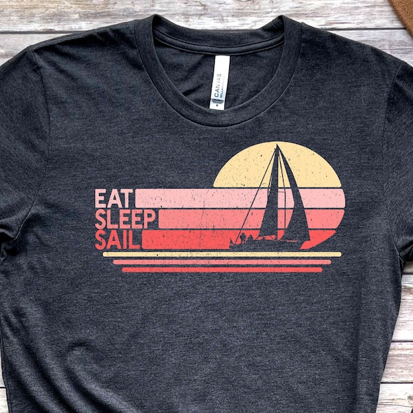 Eat Sleep Sail Tshirt for Women, Sailor Mom Gift, Female Sailing Shirt