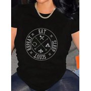 Eat Sleep Scout Repeat - Funny Outdoor Camping Nature Gift T-Shirt