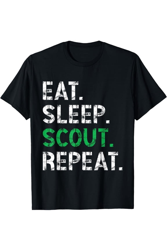 Eat Sleep Scout Repeat Funny Scout For Women Men Kids T-Shirt