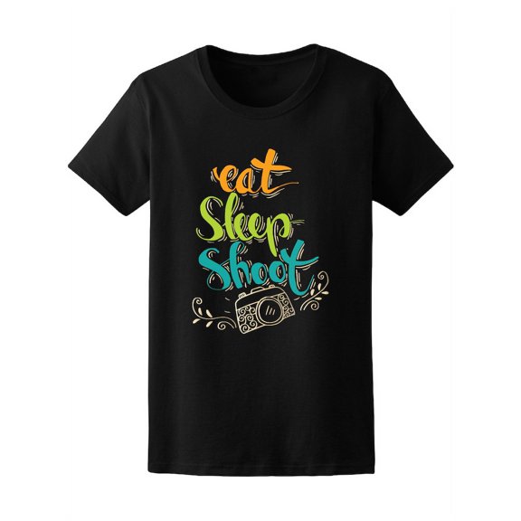 Eat Sleep Shoot Photo Camera Doodle Tee - Image by Shutterstock