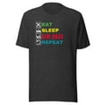 thumbnail image 1 of Eat Sleep Sim Race Repeat, Car Racing Sim, Unisex, Funny Sim Racer, Funny Gaming Esport, Sim Racing Cockpit, Motorsport Simulation, Car Racing Gamer (Dark Grey Heather, 3XL), 1 of 1