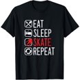 thumbnail image 1 of Eat Sleep Skate Repeat Skating Inline Roller Skater Gift T-Shirt, 1 of 4
