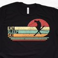 Eat Sleep Ski Tshirt, Funny Skiing Shirt for Men, Skier Gift, Ski