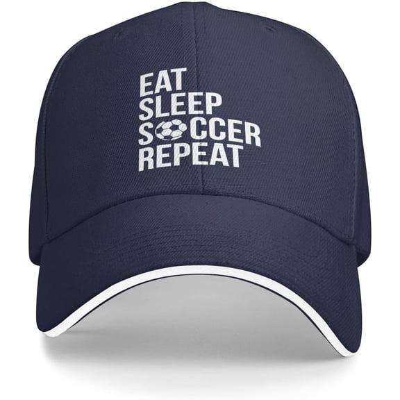 Eat Sleep Soccer Repeat Trucker Hat Baseball Cap Funny Outdoor Travel Dad Caps