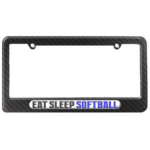 Eat Sleep Softball License Plate Frame