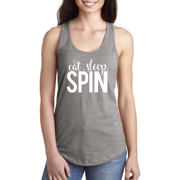 Eat. Sleep. Spin. Racerback Tank