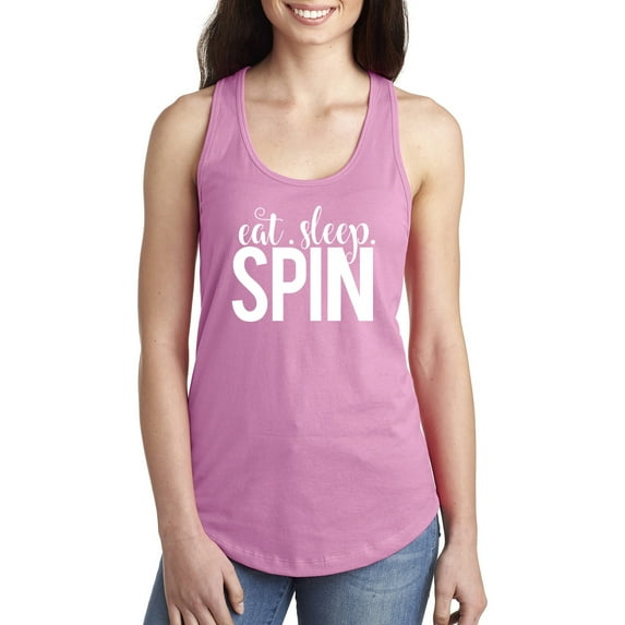 Eat. Sleep. Spin. Racerback Tank