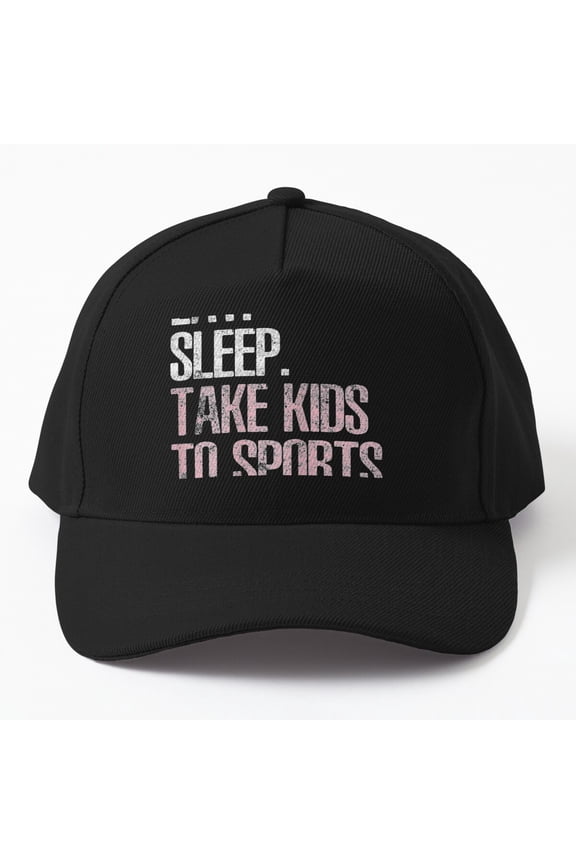 Eat Sleep Sports Repeat Baseball Cap, Mother's Day Mom Sports Gift Design Hat