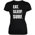 thumbnail image 1 of Eat Sleep Surf Black Juniors Soft T-Shirt - Medium, 1 of 1