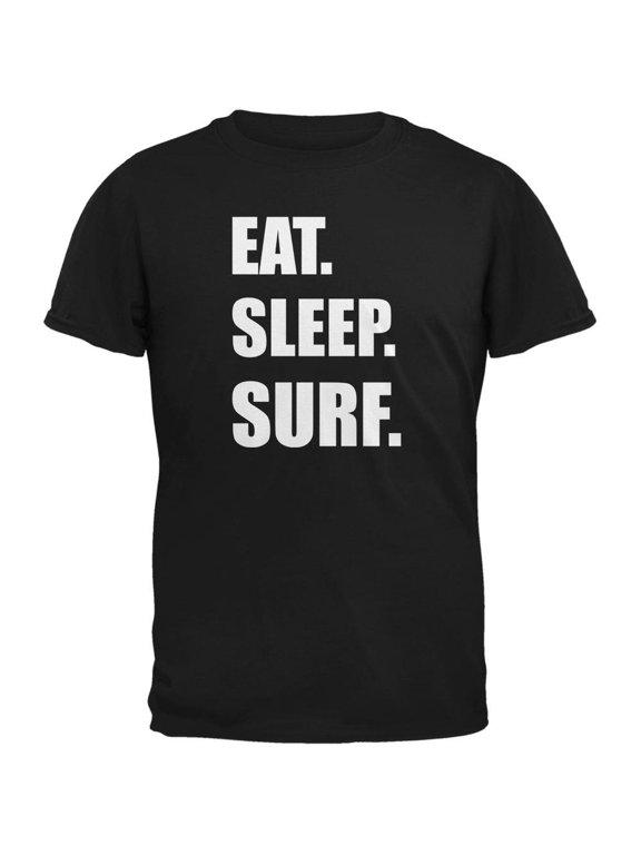 Eat Sleep Surf Black Youth T-Shirt - Youth Medium