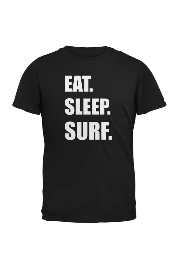Eat Sleep Surf Black Youth T-Shirt - Youth Medium