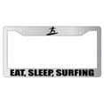 thumbnail image 1 of Eat, Sleep, Surfing Chrome Plastic License Plate Frame AMA, 1 of 1