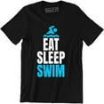 thumbnail image 1 of Eat Sleep Swim - Present Diver Swimmers Swimming Men's T-Shirt, 1 of 4