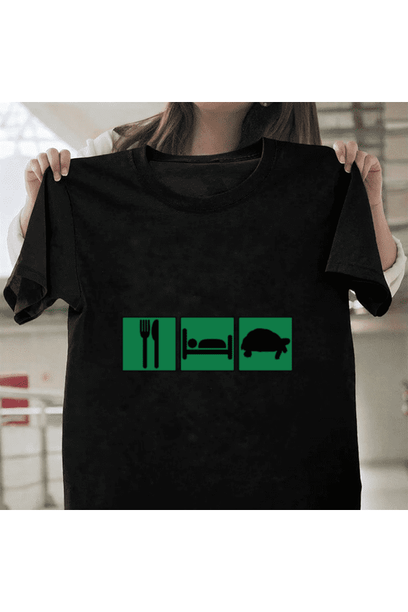 Eat Sleep Tortoises Funny Daily Routine Reptile Owner Pet Lover Gift Unisex T-Shirt, up to size 3XL.