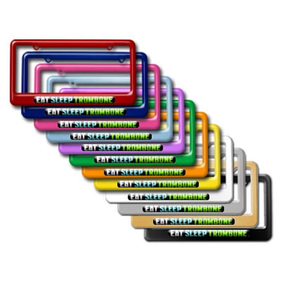 Eat Sleep Trombone - Music License Plate Frame