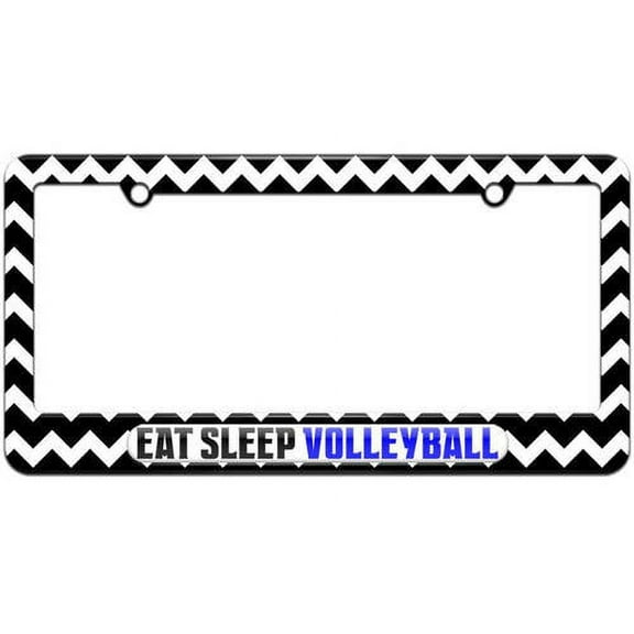 Eat Sleep Volleyball License Plate Tag Frame, Multiple Colors