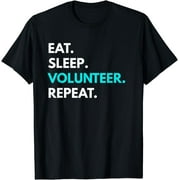 Eat Sleep Volunteer Repeat t-shirt - Volunteer Tees