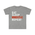 thumbnail image 1 of Eat Sleep Wrestle Repeat Unisex T-shirt S-3XL Wrestling Wrestler, 1 of 2