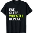 thumbnail image 1 of Eat Sleep Wrestle Shirt Repeat - Cool Wrestling T Shirt, 1 of 3