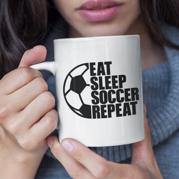 Eat Sp ccer Repeat Mug oz, ccer Coffee Mug Gift, ccer Player Cup, ccer Gift, Unique ccer Gift, ccer Fan Coffee Mug.