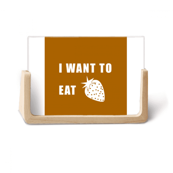 Eat Strawberry Desire Life Photo Wooden Photo Frame Tabletop Display