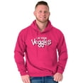 thumbnail image 1 of Eat Veggies Fun Message Vegetarian Hoodie Sweatshirt Women Men Brisco Brands L, 1 of 6