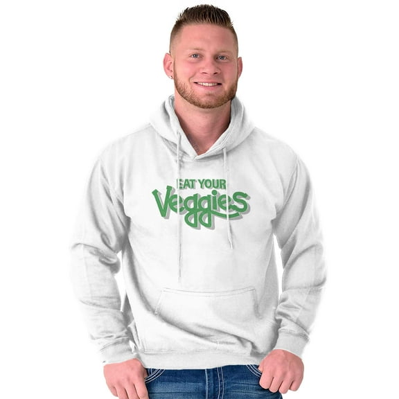 Eat Veggies Fun Message Vegetarian Hoodie Sweatshirt Women Men Brisco Brands S