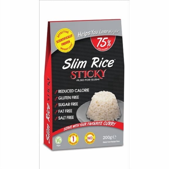 Eat Water Slim Rice Sticky - Also for Sushi 200g, British Import (Pack of 3)
