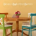 thumbnail image 1 of Eat Well, Laugh Often, Love Much Vinyl Lettering Wall Decal Sticker Kitchen Decor Quote Decals - Size: 4"H x 42"L - Color: White, 1 of 5