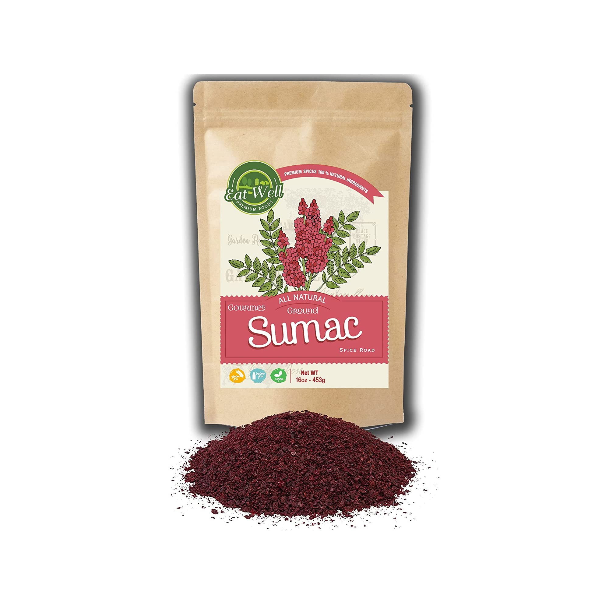 Eat Well Sumac Spice MMF7 Powder 16 oz Bulk Size Ground Sumac Berries