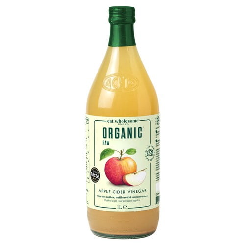 Eat Wholesome Organic Raw Apple Cider Vinegar with Mother 1L, British Import (Pack of 2)