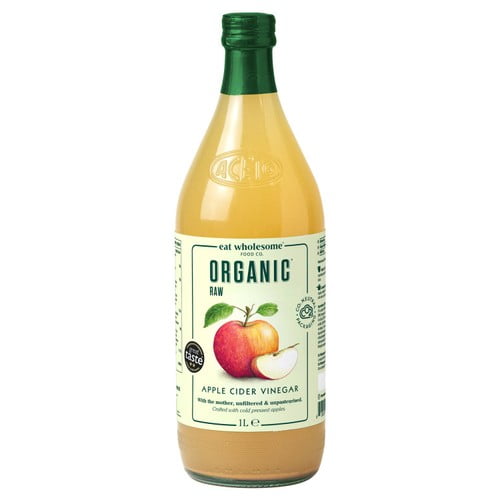 Eat Wholesome Organic Raw Apple Cider Vinegar with Mother 1L, British Import (Pack of 2)