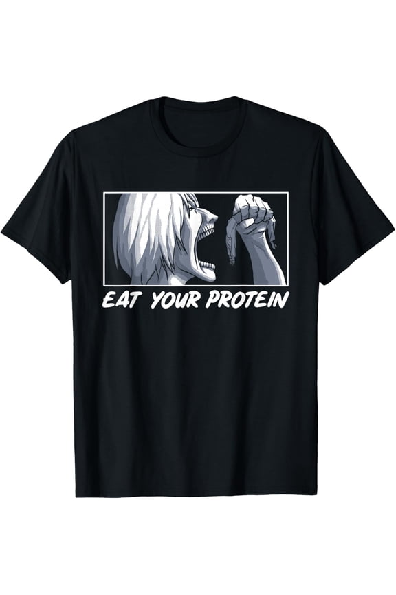 Eat Your Protein Anime Gym Manga Bodybuilding Fitness Anime T-Shirt