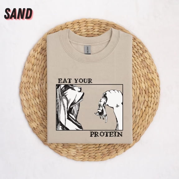 Eat Your Protein Anime T-Shirt, Attack on Titan T-Shirt , Anime Gym Shirt