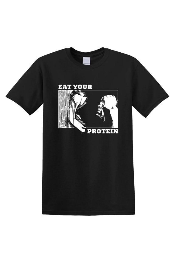 Eat Your Protein Funny Anime Meme Shirt, Anime Lover Gift Tee, AOT T-shirt