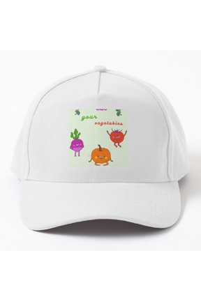 Eat Your Veggies Baseball Cap, Vegetable Food Statement Graphic Design, Classic Everyday Hat
