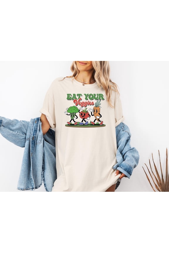 Eat Your Veggies Farmers Market Vegan T-Shirt All Size S-5XL
