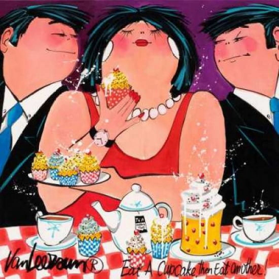 Eat a cupcake Canvas Art - El van Leersum (24 x 24)
