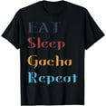 thumbnail image 1 of Eat sleep gacha repeat gamer Funny Creative Graphic T-Shirt, 1 of 3