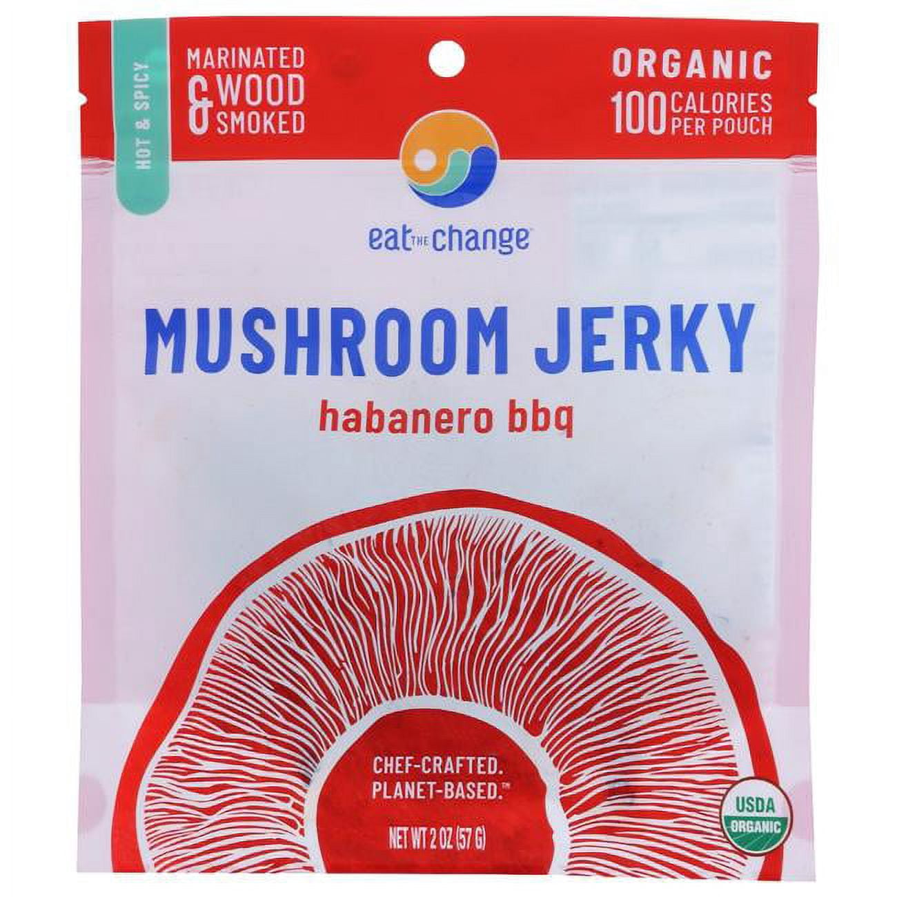 Eat the Change Mushroom Jerky Habanero BBQ 2 oz.