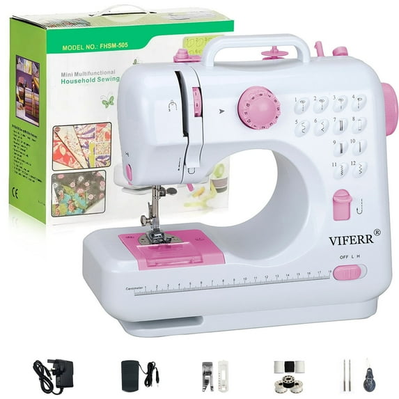 Eatbuy Portable Sewing Machine, Mini Sewing Machines 12 Built-in Stitches for Beginners&Kids(Pink)