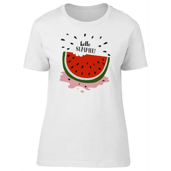 Eaten Watermelon Hello Summer T-Shirt Women -Image by Shutterstock, Female x-Large