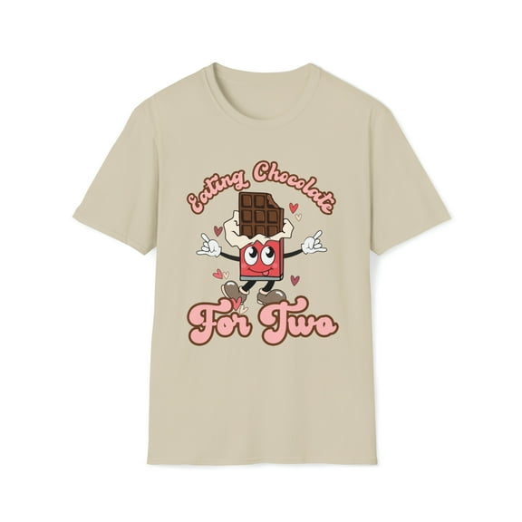Eating Chocolate For Two, Gildan Unisex Softstyle Shirt, Graphic Tee, S-3XL