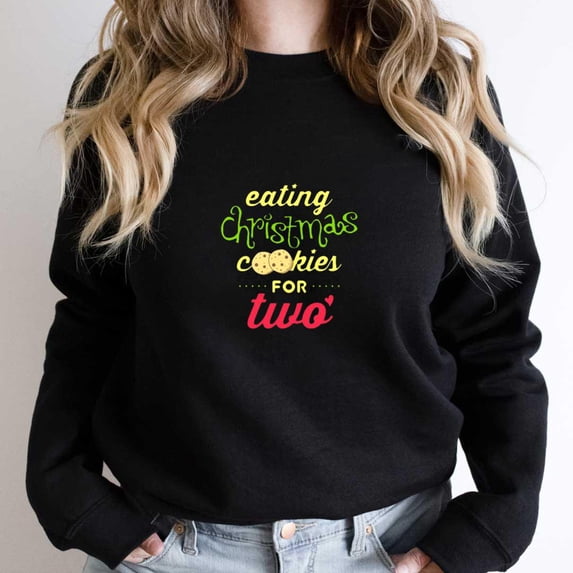 Eating Christmas Cookies Funny Holiday Baking Graphic - Makes a Great Gift SW7519 Unisex Sweatshirt, Up to Size 5XL