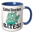 thumbnail image 1 of 3drose, Eating Disorders Bites Awareness Ribbon Cause Design, 11oz Two-tone Blue Mug, 1 of 6