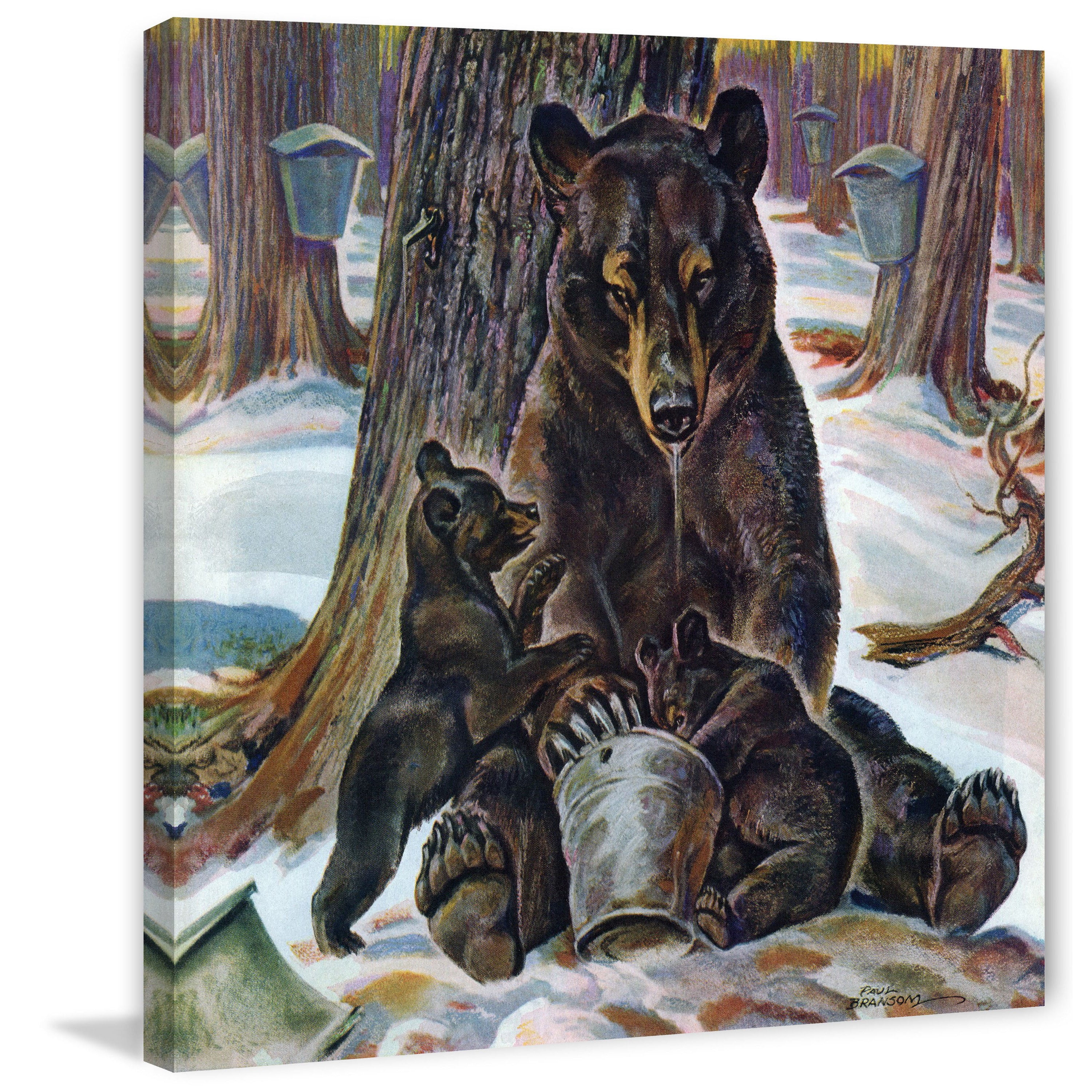 "Eating Syrup" Painting Print on Wrapped Canvas