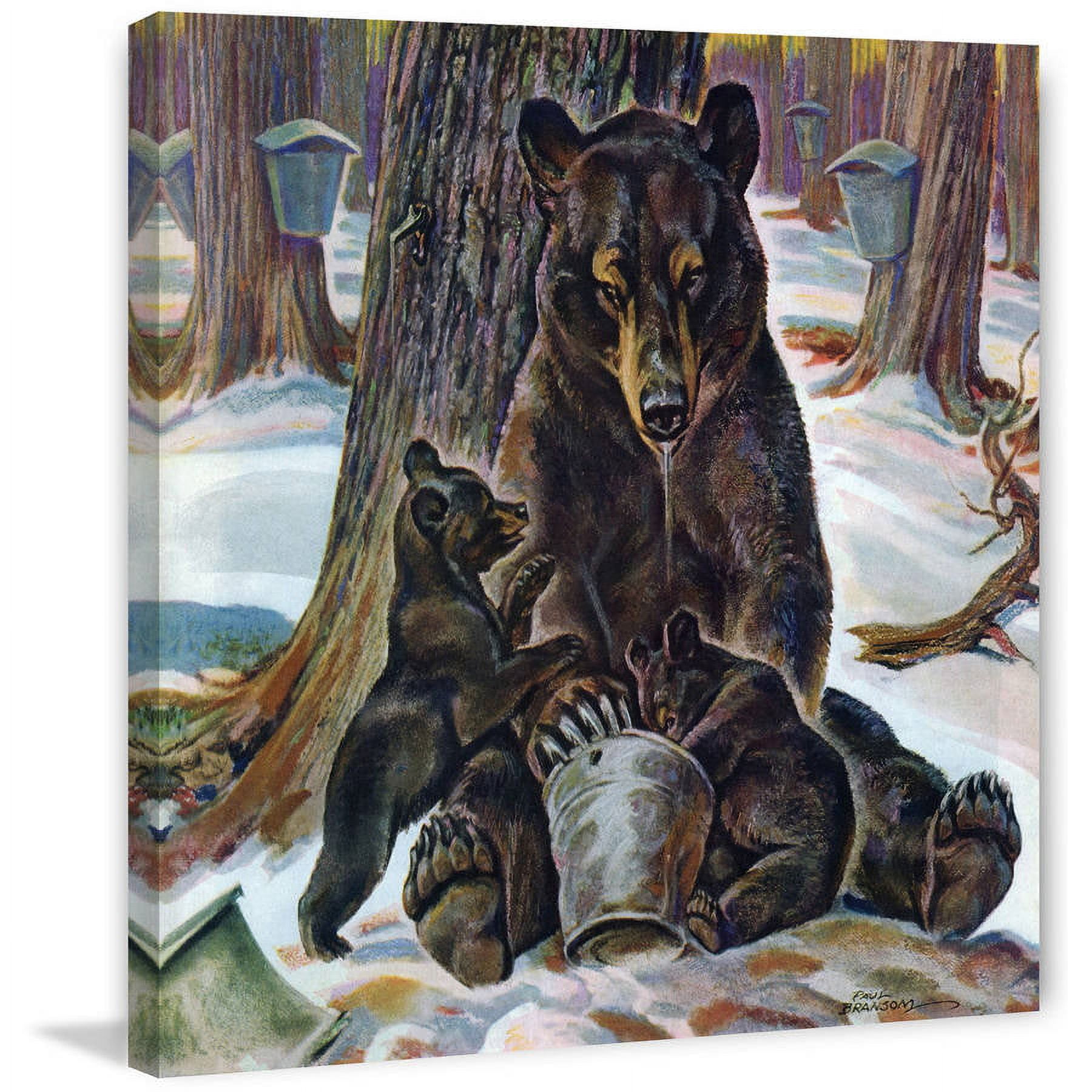 "Eating Syrup" Painting Print on Wrapped Canvas