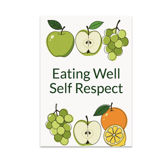 Eating Well Self Respect - Healthy Living Enthusiast - 13x19 Poster Print